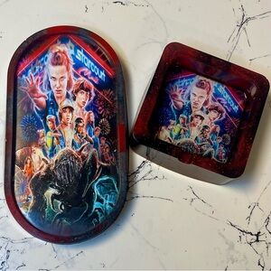 Eleven Stranger Things Themed Tray and Ashtray Set | Fan Collectible Decor